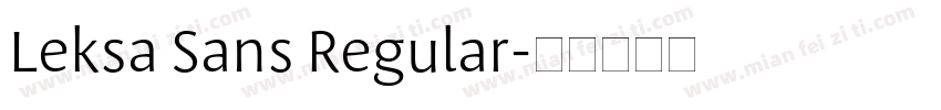 Leksa Sans Regular字体转换